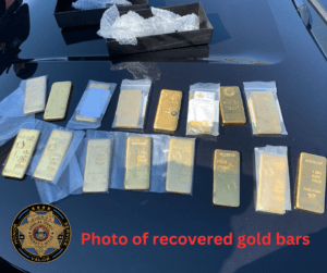 photo of recovered gold bars